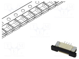 Connector: FFC/FPC; Plating: tinned; SMT; PIN: 4; 1mm; horizontal