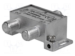 Splitter; 2400MHz; Input: F female; Output: F female x2