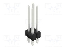 Connector: pin strips; pin header; male; PIN: 4; 2.54mm; THT; 2x2