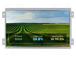 Display: TFT; 1024x600; Illumin: LED; Window dimensions: 224x126mm