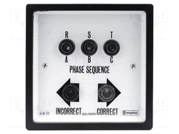 Meter: panel; 301÷500VDC; 50÷60Hz; IP40; panel; 96x96mm