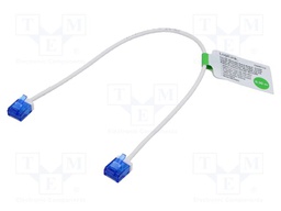 Patch cord; RJ45 plug,both sides; U/UTP; 6a; Cu; white; 0.3m