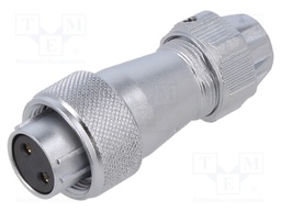 WF16; plug; female; PIN: 2; 5÷6.5mm; soldering; for cable