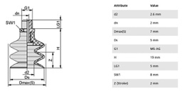 Component: suction cup; Man.series: FSG; Mounting: M5-AG; 1.5g