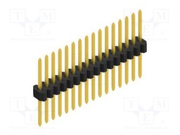 Connector: pin strips; pin header; male; PIN: 16; 1.27mm; THT; 1x16