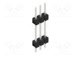 Connector: pin strips; pin header; male; PIN: 3; 2.54mm; THT; 1x3