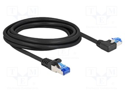 Patch cord; S/FTP; Cat: 6a; RJ45 plug,RJ45 left angled plug; 3m