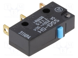 Microswitch SNAP ACTION; without lever; SPDT; 3A/250VAC; ON-(ON)
