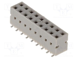 Connector: PCB to PCB; vertical; PIN: 18; soldering; female; socket