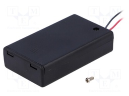 Holder; Leads: cables; Size: AAA,R3; Batt.no: 3; Colour: black; 150mm