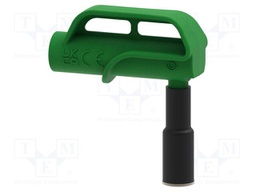 Adapter; 4A; green; Tip diameter: 10mm; Socket size: 4mm; MGP