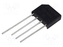 Bridge rectifier: single-phase; 4A; flat; THT