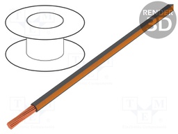 Wire; LgY; stranded; Cu; 0.5mm2; grey-orange; PVC; 300/500V; 100m