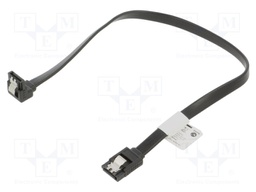 Cable: SATA; SATA plug,SATA plug angled; 0.3m; black; Core: Cu