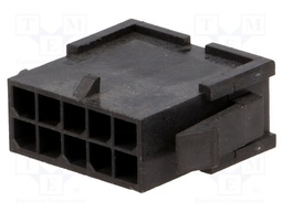 Plug; wire-board; male; MF30; 3mm; PIN: 10; w/o contacts; Layout: 2x5