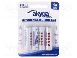 Battery: alkaline; AA; 1.5V; non-rechargeable; 4pcs.