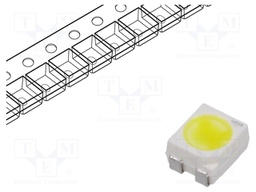 LED; SMD; PLCC4; white; 120°; 30mA; 2.9÷3.8V; Front: flat; TOPLED®