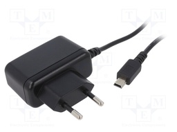 Power supply: switched-mode; voltage source; 5VDC; 1A; 5W; plug