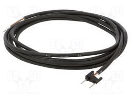 Cable with plug; 3m; black; 0.5mm2