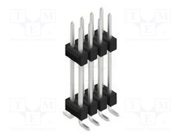 Connector: pin strips; pin header; male; PIN: 8; 2.54mm; SMT; 2x4