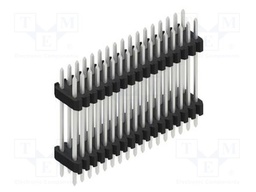 Connector: pin strips; pin header; male; PIN: 34; 1.27mm; THT; 2x17