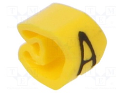 Markers for cables and wires; 2.5÷5mm; PVC; yellow; leaded