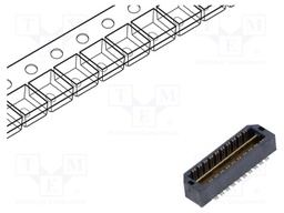 Connector: PCB to PCB; male; PIN: 40; 0.5mm; QTH; gold-plated; SMT