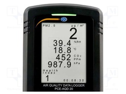 Meter: air quality; Range: 0÷250um/m3; 0÷10000ppm; ±3%; 0÷50°C