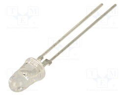 LED; orange; 5mm; 150000mcd; 8°; Front: convex; 2÷2.8VDC; bullet