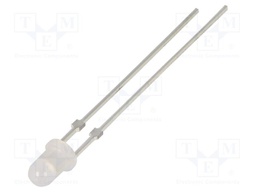LED; blue; 3mm; 500÷750mcd; 40°; Front: convex; 2.9÷3.4VDC; -30÷85°C