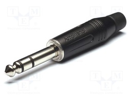 Connector: Jack 6,3mm; plug; male; straight; Plating: gold-plated