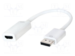 Cable; DisplayPort 1.2; DisplayPort plug,HDMI socket; white