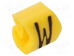 Markers for cables and wires; 1.3÷3mm; PVC; yellow; leaded