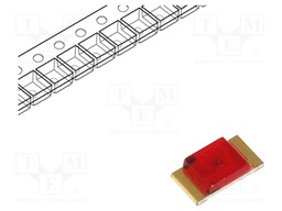 LED; SMD; 1206; red; 5÷12.5mcd; 3.2x1.6x0.75mm; 120°; 2÷2.5V; 20mA