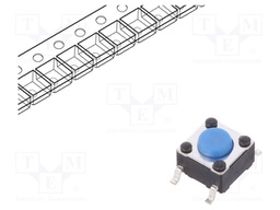 Microswitch TACT; SPST-NO; Pos: 2; 0.05A/12VDC; SMT; none; 1.6N