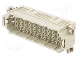 Connector: HDC; male; HEE; PIN: 46; 46+PE; size 8; w/o contacts; 16A