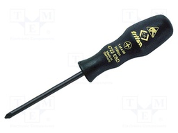 Screwdriver; Phillips; Size: PH0; ESD; Blade length: 60mm