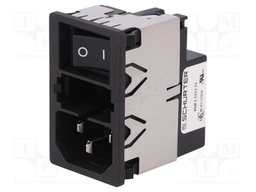 Connector: AC supply; socket; male; 1A; 250VAC; IEC 60320; 11mH