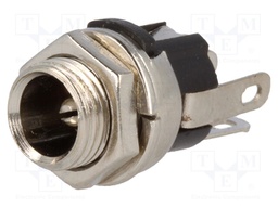 Socket; DC supply; male; 5,5/2,5mm; 5.5mm; 2.5mm; 9mm; soldering
