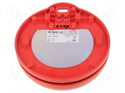 Signaller: sound; bell; 19÷28VDC; 95dB; TAA; IP21C; Mat: steel; red