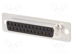 D-Sub; PIN: 25; plug; female; turned contacts; soldering; for cable