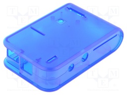 Enclosure: for computer; Raspberry Pi; ABS; blue; X: 65.5mm; Z: 30mm