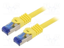 Patch cord; S/FTP; 6a; stranded; Cu; LSZH; yellow; 1.5m; 26AWG