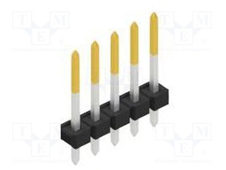 Connector: pin strips; pin header; male; PIN: 5; 2.54mm; THT; 1x5