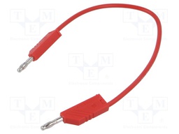 Test lead; 60VDC; 30VAC; 16A; Len: 250mm; red; Cond.cross sec: 1mm2
