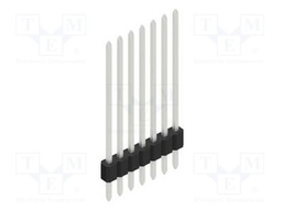 Connector: pin strips; pin header; male; PIN: 7; 1.27mm; THT; 1x7