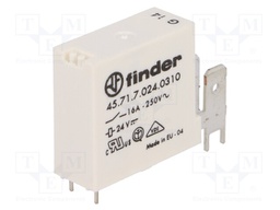 Relay: electromagnetic; SPST-NO; Ucoil: 24VDC; 16A/30VDC; 400Ω