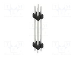 Connector: pin strips; pin header; male; PIN: 4; 2.54mm; THT; 2x2