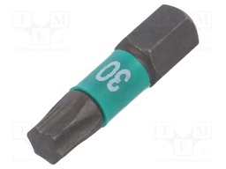 Screwdriver bit; Torx®; TX30; Overall len: 25mm; Plating: diamond