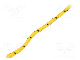 Rope; polypropylene; Ørope: 4mm; L: 25m; with a core; yellow